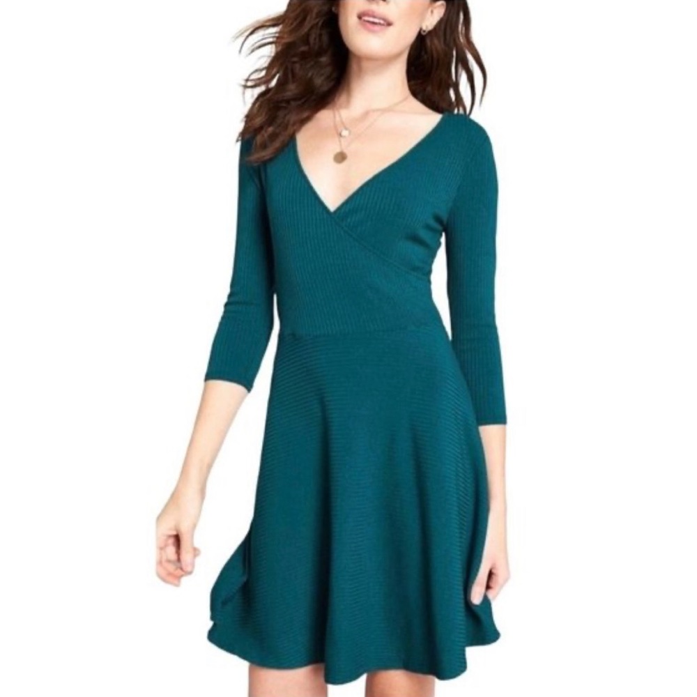 ModCloth faux wrap dress size small